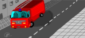 apm の 消防車 の絵