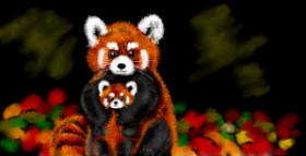 Eclat de Lune の レッサーパンダ の絵