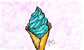 Ginger の アイスクリーム の絵