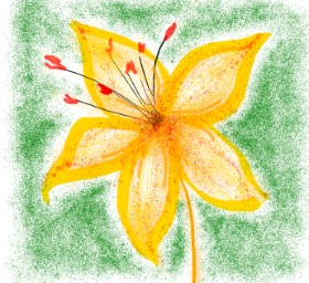 Kelvin🦦 の ユリの花 の絵