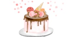 Oli の 誕生日ケーキ の絵