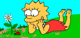 Drawing of Lisa Simpson by Rain