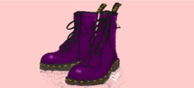 Drawing of Boots by Sara