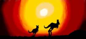 Drawing of Kangaroo by Effulgent Emerald