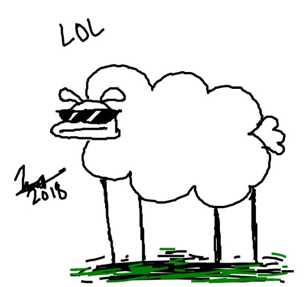 Drawing of Sheep by Xbruhitz_mehX