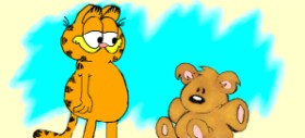 Drawing of Garfield by Debidolittle