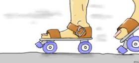 Drawing of Roller Skates by Rosstheartist