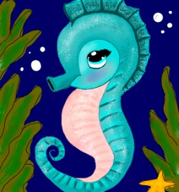 MEL の タツノオトシゴ の絵