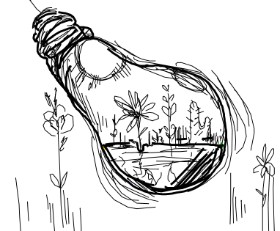 egg の 電球 の絵