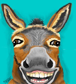 GreyhoundMama の ロバ の絵