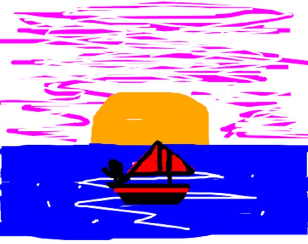 Рисунок на тему «Лодка» — автор: SALADASS