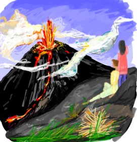 Soh の 火山 の絵