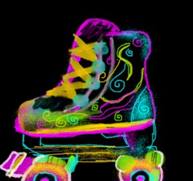 Drawing of Roller Skates by Intern