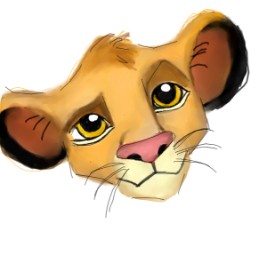 Drawing of Simba (Lion King) by Bree