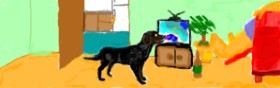 Рисунок на тему «Собака» — автор: 7y3e1l1l0o§