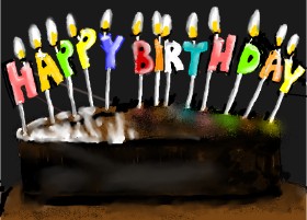 PrettyPixels の 誕生日ケーキ の絵