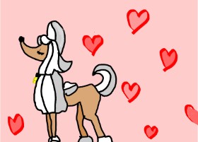 I love Nutella  の プードル の絵