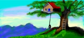 Рисунок на тему «Дом на дереве» — автор: DebbyLee