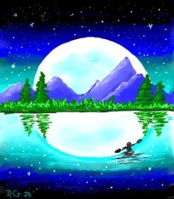 Рисунок на тему «Гора» — автор: GreyhoundMama