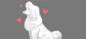 peachy の プードル の絵
