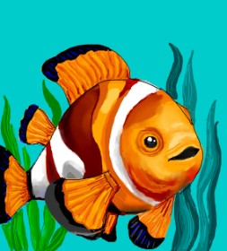 Рисунок на тему «Clownfish» — автор: GreyhoundMama