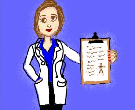 Drawing of Doctor by Cherri
