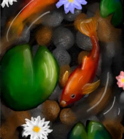 🌌Mom💕E🌌 の 金魚 の絵