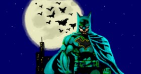 Drawing of Batman by shiNIN