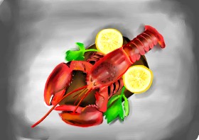 Drawing of Lobster by Rose rocket