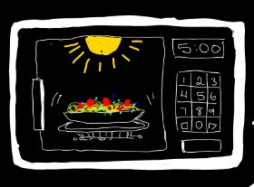 Drawing of Microwave by Tara