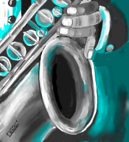 GreyhoundMama の サックス の絵