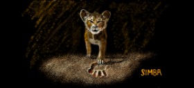 Drawing of Simba (Lion King) by Çhåching