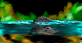 Eclat de Lune の アリゲーター の絵