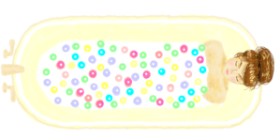 Helena の バスタブ の絵