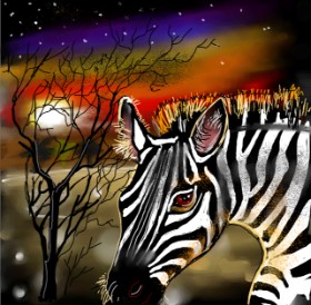 Zebra-Zeichnung von Leah