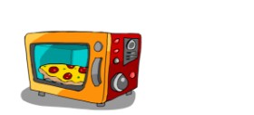 Drawing of Microwave by Mich