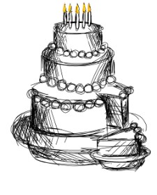 Shey の 誕生日ケーキ の絵