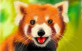 Humo de copal の レッサーパンダ の絵