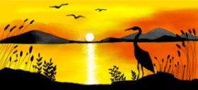 Sonnenuntergang-Zeichnung von justme❤️