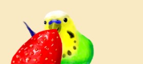 Drawing of Strawberry by Pinky