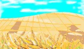 Flowerpot の 小麦 の絵