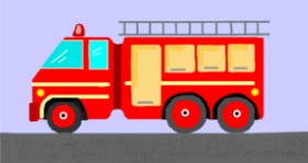 pajama の 消防車 の絵