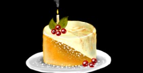 Drawing of Birthday cake by Eclat de Lune