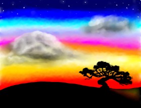 ELLE の 雲 の絵