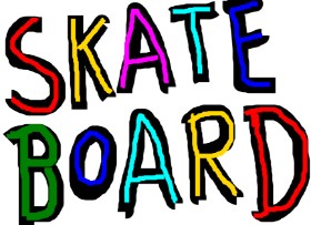 DOLPHINE の スケートボード の絵