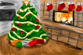 Mia の クリスマスツリー の絵