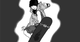 InessA の スケートボード の絵