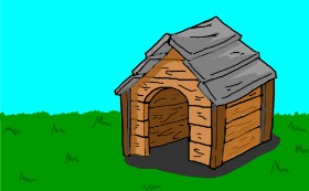 Humo de copal の 犬小屋 の絵