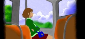 Drawing of Bus by Annie