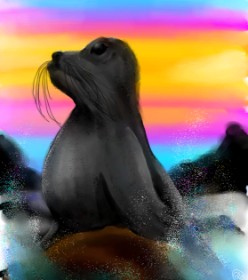Drawing of Seal by 🌌Mom💕E🌌